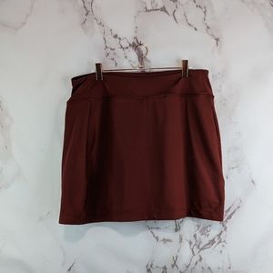 Title Nine Dream Skort Womens Large Skirt Red Built In Shorts Mini Stretch